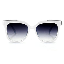 Load image into Gallery viewer, Coco - White Frame Faded Black Lens Wayfarer Sunglasses
