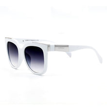 Load image into Gallery viewer, Coco - White Frame Faded Black Lens Wayfarer Sunglasses
