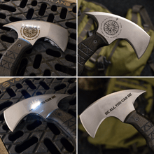 Load image into Gallery viewer, Compact tomahawk "Otokan" with tribal engraving
