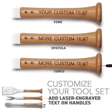 Load image into Gallery viewer, "Triple Play" Grill Set with Customized Handles
