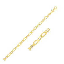 Load image into Gallery viewer, 14k Yellow Gold Anklet with Flat Hammered Oval Links
