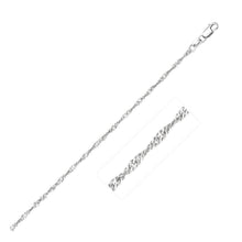 Load image into Gallery viewer, 14k White Gold Singapore Chain 1.7mm
