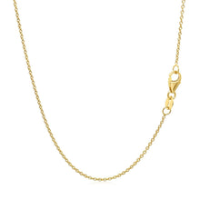 Load image into Gallery viewer, 14k Yellow Gold Round Cable Link Chain 1.1mm
