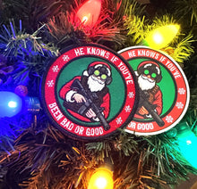 Load image into Gallery viewer, COMBO - POTM - December 2025 -  He Knows If You've Been Bad Or Good  - PATCH AND STICKER
