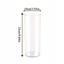 Load image into Gallery viewer, DecorBites™ Clear Acrylic Cylinder Vase for Weddings
