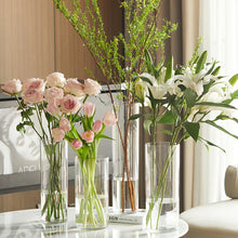 Load image into Gallery viewer, DecorBites™ Clear Acrylic Cylinder Vase for Weddings

