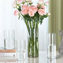 Load image into Gallery viewer, DecorBites™ Clear Acrylic Cylinder Vase for Weddings
