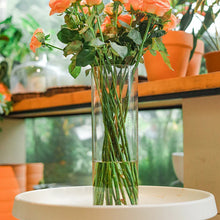 Load image into Gallery viewer, DecorBites™ Clear Acrylic Cylinder Vase for Weddings
