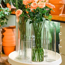 Load image into Gallery viewer, DecorBites™ Clear Acrylic Cylinder Vase for Weddings
