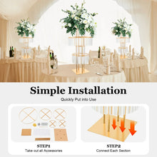 Load image into Gallery viewer, DecorBites™ Elegant 5-Tier Gold Wedding Flower Stand
