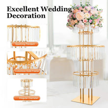 Load image into Gallery viewer, DecorBites™ Elegant 5-Tier Gold Wedding Flower Stand
