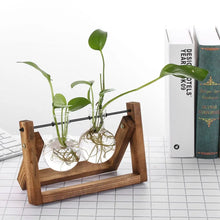 Load image into Gallery viewer, DecorBites™ Modern Wooden Frame Glass Vase Terrarium
