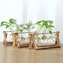 Load image into Gallery viewer, DecorBites™ Modern Wooden Frame Glass Vase Terrarium
