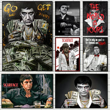Load image into Gallery viewer, DecorBites™ "Scarface Tony Montana Canvas Wall Art Print"
