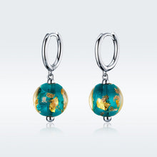 Load image into Gallery viewer, 925 Sterling Silver Earrings with Glass Bead for Women
