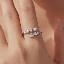 Load image into Gallery viewer, 925 Sterling Silver White Gold Plated Pavé Setting Rings for Women
