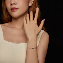 Load image into Gallery viewer, 925 Sterling Silver 0.50 Carat Moissanite Bracelet for Women - 15+6cm - Plated White Gold
