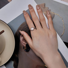 Load image into Gallery viewer, 925 Sterling Silver Translucent Opal Platinum Plated Ring
