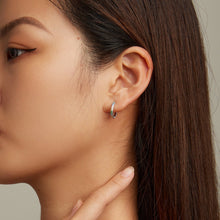 Load image into Gallery viewer, 925 Sterling Silver Stud Earrings with CZ in Pavé Setting
