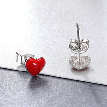 Load image into Gallery viewer, S925 Sterling Silver Plated Platinum Enamel Earrings
