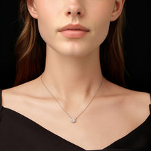 Load image into Gallery viewer, 925 Sterling Silver 0.5 Carat Moissanite Necklace in White Gold Plating for Women

