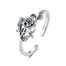 Load image into Gallery viewer, 925 Sterling Silver Oxidized Adjustable Ring for Women

