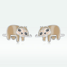 Load image into Gallery viewer, 925 Sterling Silver Enamel Oxidized Earrings for Women, 0.7*1.2cm
