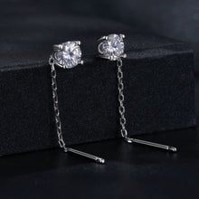 Load image into Gallery viewer, 925 Sterling Silver 4.0 Carat Moissanite Earrings for Women
