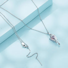 Load image into Gallery viewer, 925 Sterling Silver Adjustable Necklace with Pavé Setting CZ &amp; Pendant for Women
