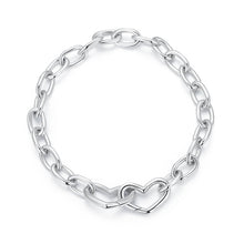 Load image into Gallery viewer, 925 Sterling Silver Plated White Gold 19.0 cm Bracelet
