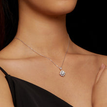 Load image into Gallery viewer, 925 Sterling Silver Moissanite Necklace with Pavé Setting in Platinum, 450mm, for Women
