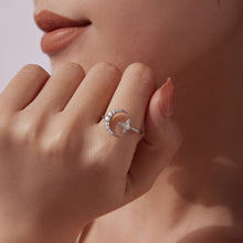Load image into Gallery viewer, 925 Sterling Silver Moissanite 0.25cm White Gold Plated Ring - Size E for Women
