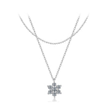 Load image into Gallery viewer, 925 Sterling Silver 0.06 Carat &amp; 0.20 Carat Moissanite Necklace with White Gold Plating for Women
