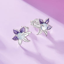 Load image into Gallery viewer, 925 Sterling Silver Earrings with Enamel and Transparent Glass for Women
