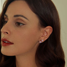 Load image into Gallery viewer, 925 Sterling Silver Enamel CZ Plated Earrings
