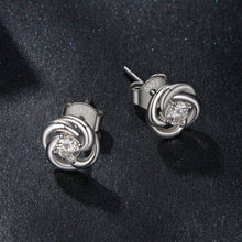 Load image into Gallery viewer, 925 Sterling Silver Moissanite Earrings, 0.3cm, White Gold Plated, for Women
