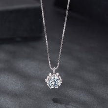 Load image into Gallery viewer, 925 Sterling Silver Moissanite &amp; CZ Pavé Necklace - 40+5cm for Women

