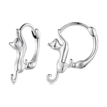 Load image into Gallery viewer, 925 Sterling Silver Plated Gold Earrings Size 1.8cm for Women
