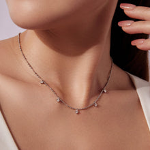 Load image into Gallery viewer, 925 Sterling Silver 0.10ct Moissanite Necklace in White Gold, 40+5cm Chain for Women
