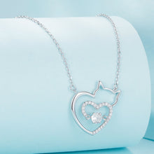 Load image into Gallery viewer, 925 Sterling Silver Necklace with 19*18mm Pavé Setting CZ Pendant
