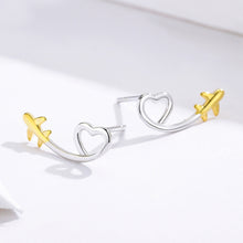 Load image into Gallery viewer, 925 Sterling Silver Earrings, 0.6cm, Plated Gold, Plated Platinum for Women

