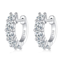 Load image into Gallery viewer, S925 Sterling Silver Moissanite Earrings, 1.3cm, Platinum Plated, for Women
