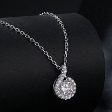 Load image into Gallery viewer, 925 Sterling Silver Moissanite Necklace with CZ, 400mm Length, 15x10mm Pendant for Women
