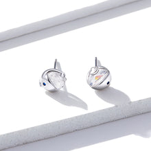 Load image into Gallery viewer, 925 Sterling Silver Earrings with Pavé Setting CZ, Size 0.6*0.7cm, for Women
