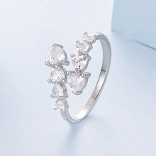 Load image into Gallery viewer, 925 Sterling Silver White Gold Plated Pavé Setting Rings for Women
