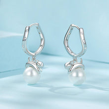 Load image into Gallery viewer, 925 Sterling Silver Earrings with Quality Shell Pearl and CZ for Women
