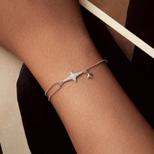 Load image into Gallery viewer, 925 Sterling Silver &amp; White Gold Plated Pave Setting CZ Bracelet 15+6cm

