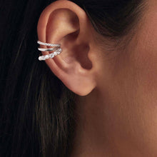 Load image into Gallery viewer, 925 Sterling Silver Earrings with Moissanite and Freshwater Pearl for Women, 1.2*1.7cm, White Gold Plated
