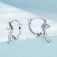 Load image into Gallery viewer, 925 Sterling Silver Plated Gold Earrings Size 1.8cm for Women
