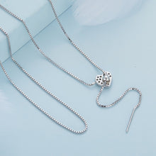 Load image into Gallery viewer, 925 Sterling Silver Adjustable Necklace with CZ Pendant for Women
